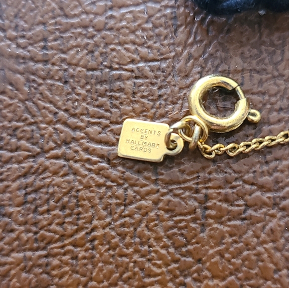 Hallmark Accents Necklace Gold delicate Cube station Choker 3 - Picture 2 of 5